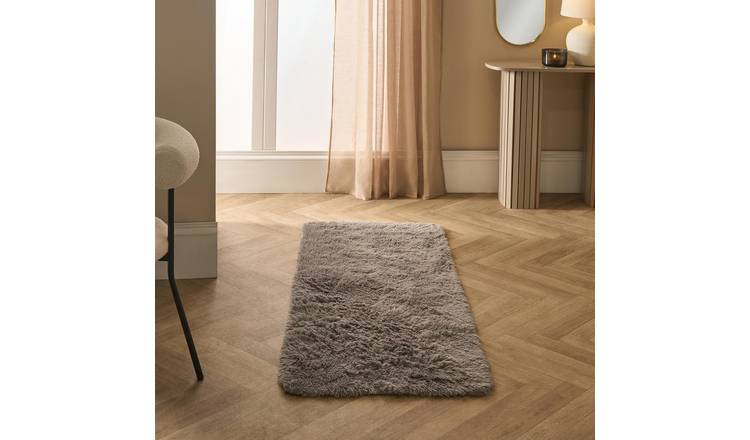 OHS Soft Fluffy Fleece Rug Runner - 60 x 150cm - Grey