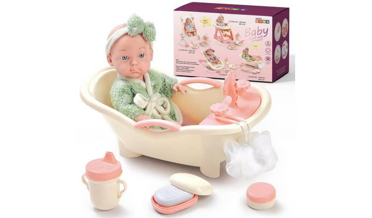 deAO Baby Doll Bath Play Set