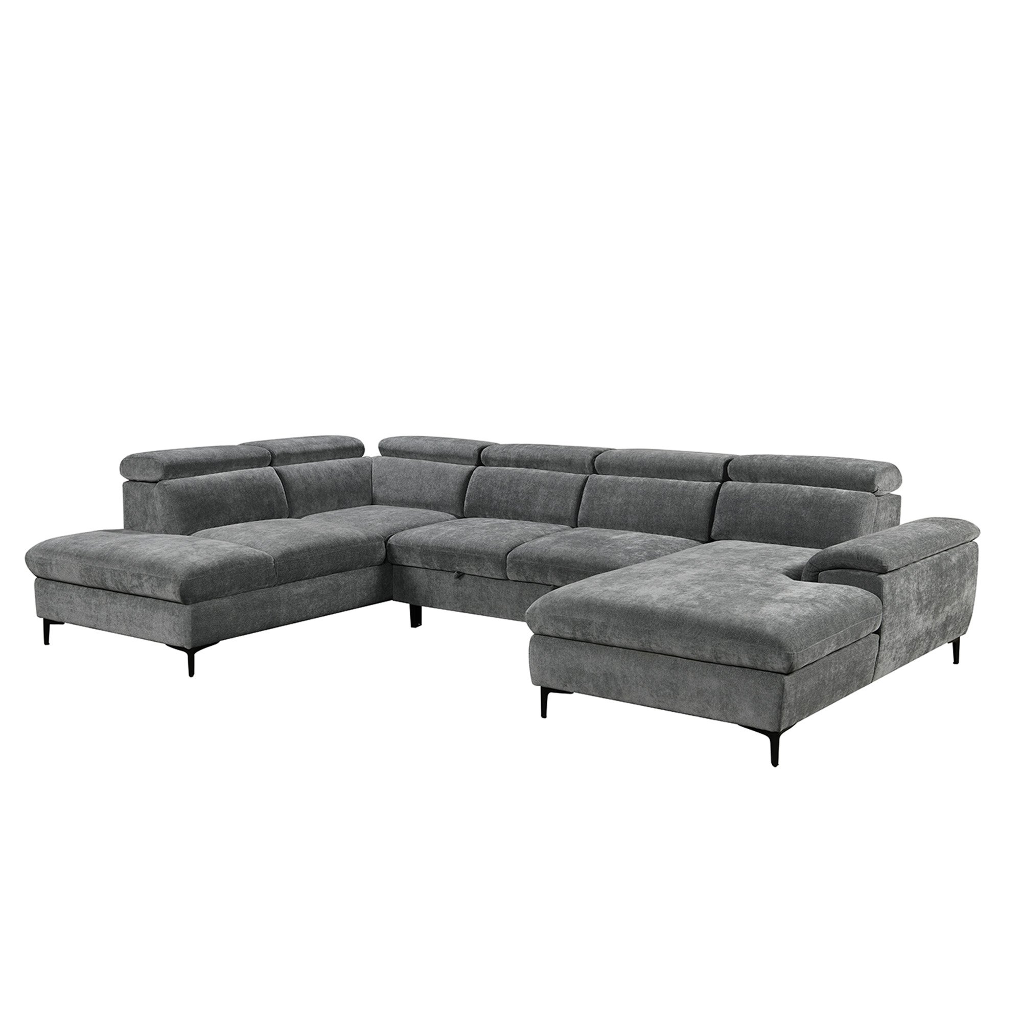 Furniture Online Leon 4 Seater Pull Out Sofa Bed – Grey - Image 1