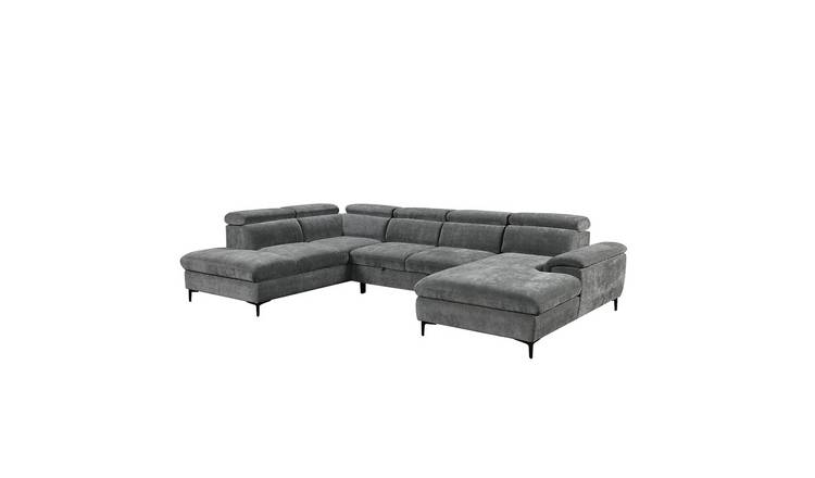 Furniture Online Leon Corner Bed 2 Seater Fabric Sofa – Grey