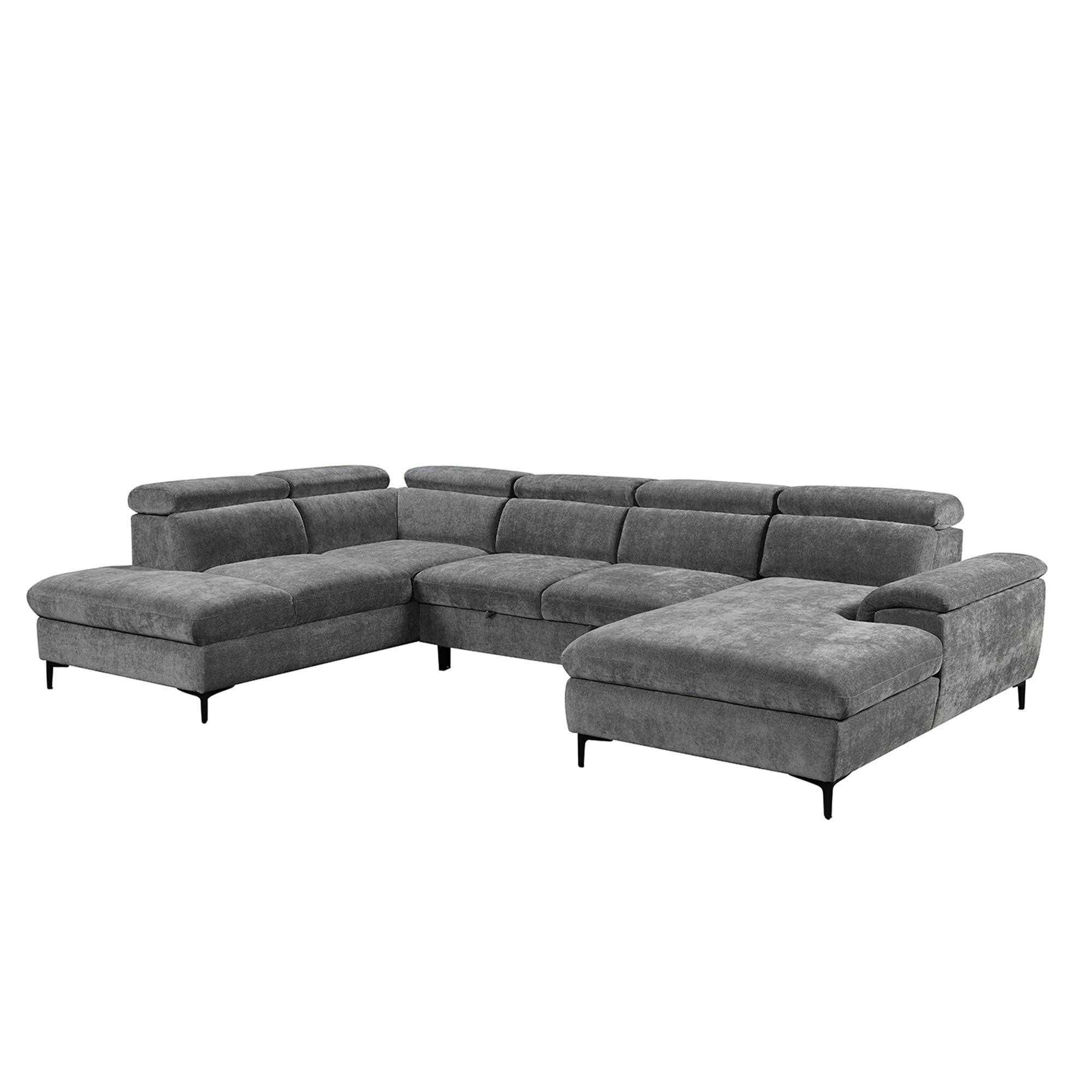 Furniture Online Leon 4 Seater Pull Out Sofa Bed – Grey - Image 1