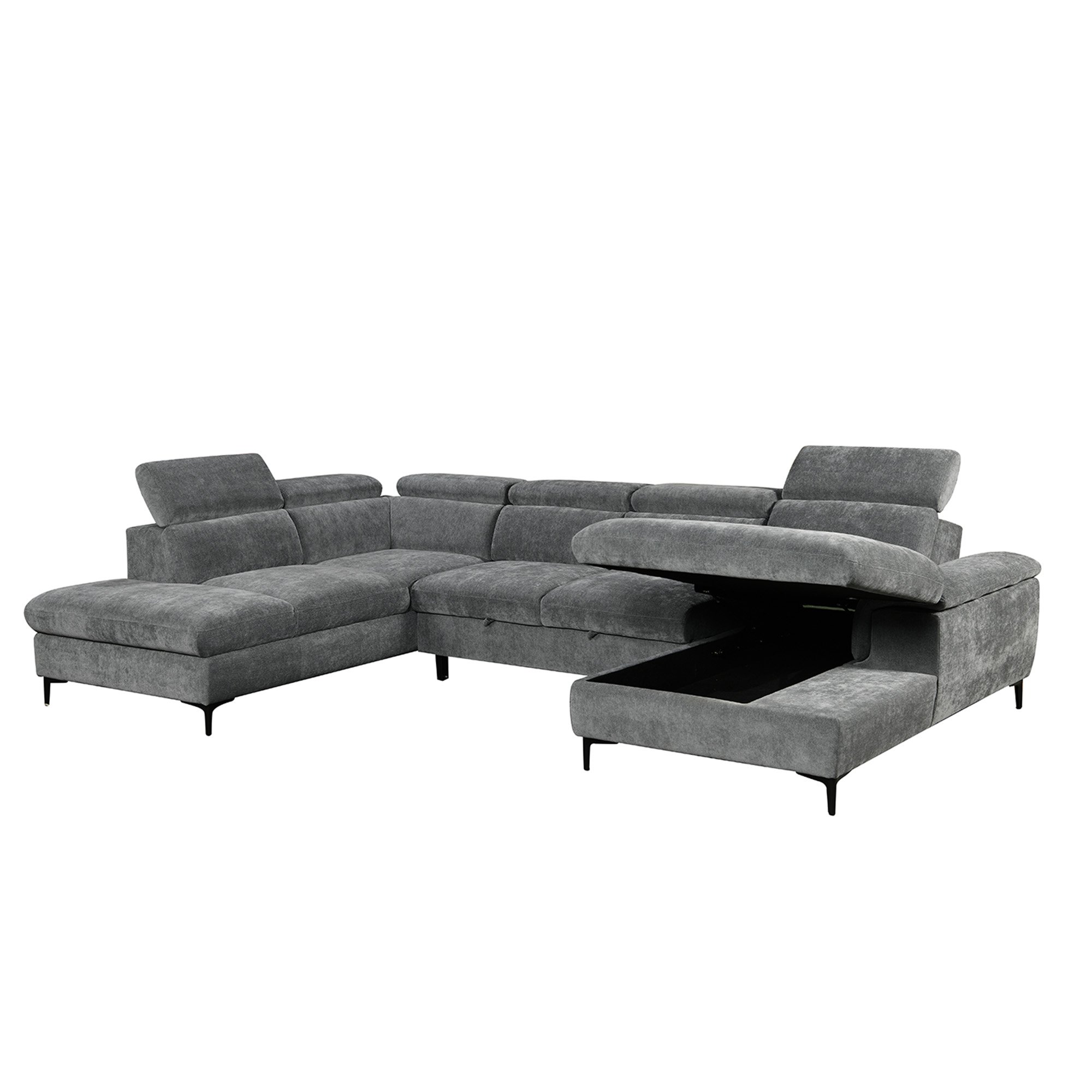 Furniture Online Leon 4 Seater Pull Out Sofa Bed – Grey - Image 3