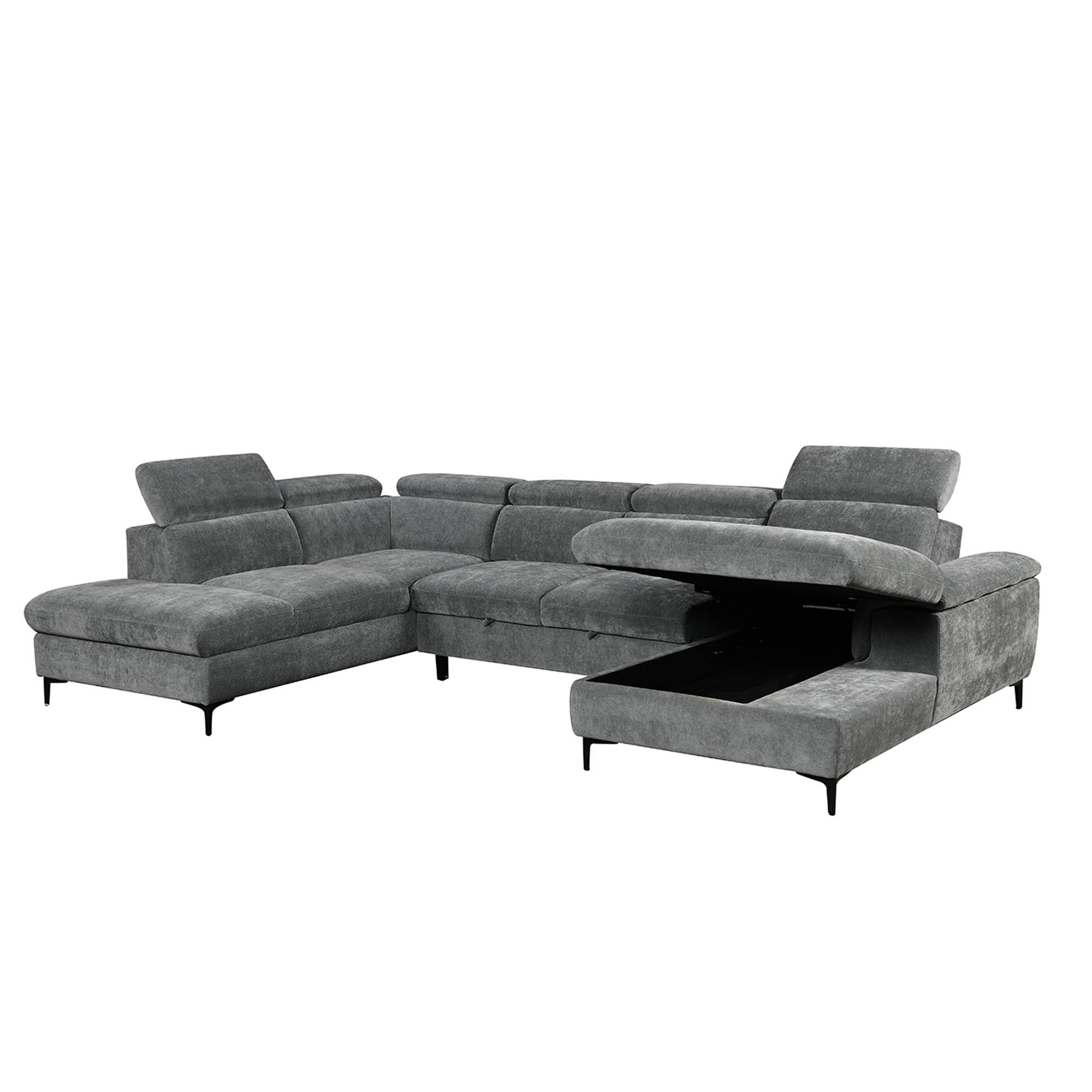 Furniture Online Leon 4 Seater Pull Out Sofa Bed – Grey - Image 3