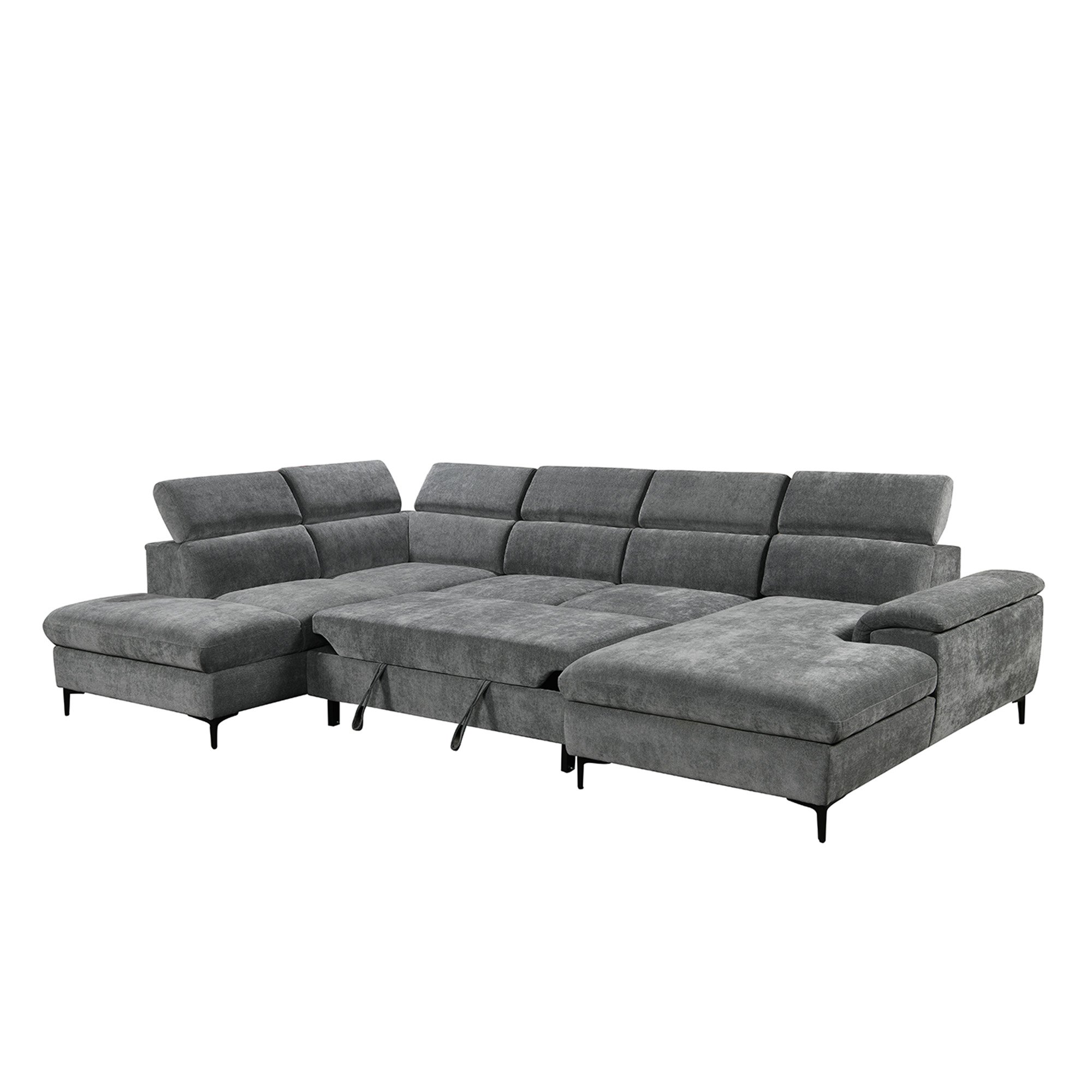 Furniture Online Leon 4 Seater Pull Out Sofa Bed – Grey - Image 5