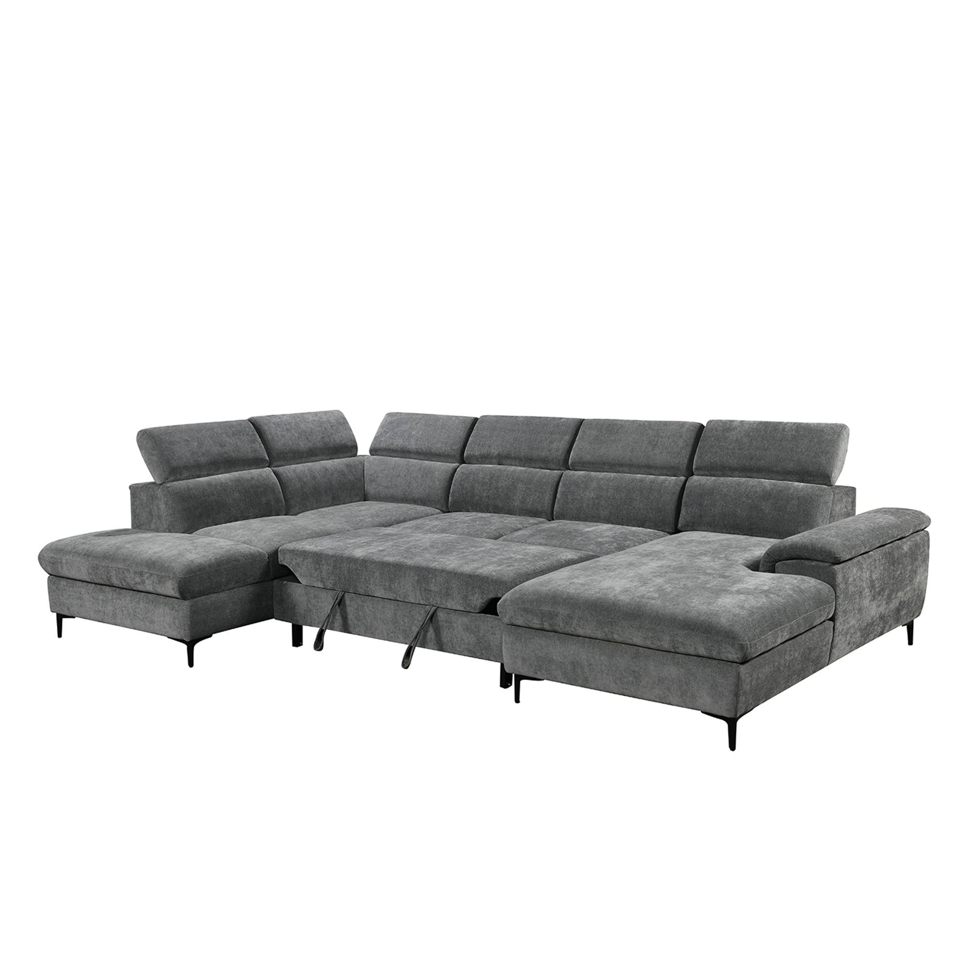Furniture Online Leon 4 Seater Pull Out Sofa Bed – Grey - Image 5