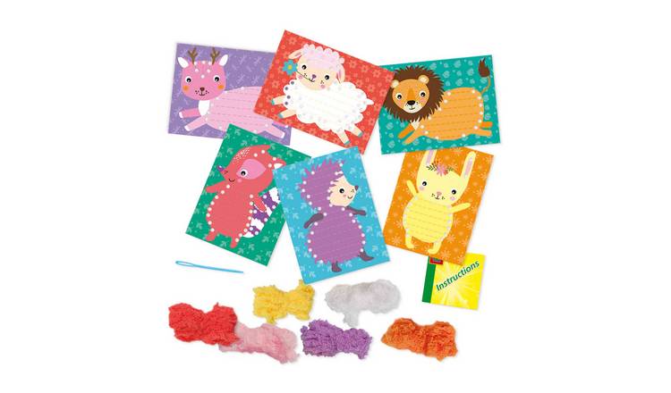 SES Creative Fluffy Animal Embroidery Craft Set