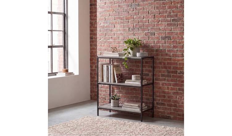 Vida Designs Brooklyn 3 Tier Bookcase - Grey