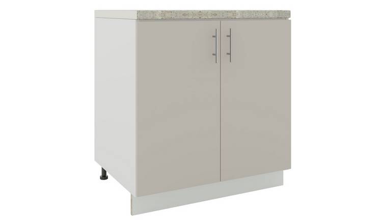 JD Greta 800mm Adjustable Sink Cabinet 2 Doors & Worktop - Cashmere Matt