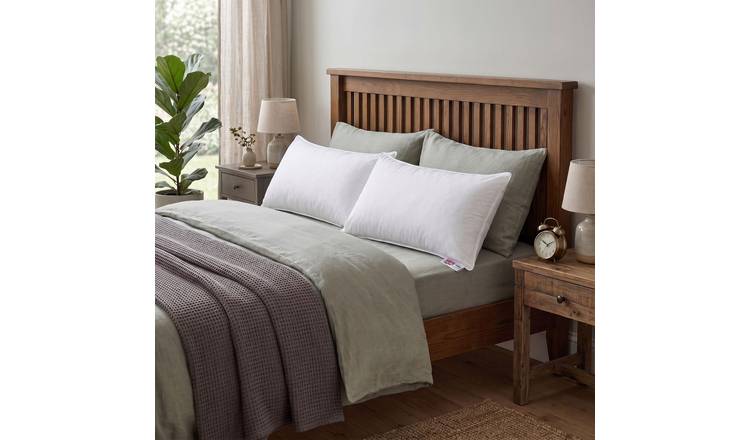 Homescapes Goose Feather and Down European Pillow Pair - 40 x 80 cm