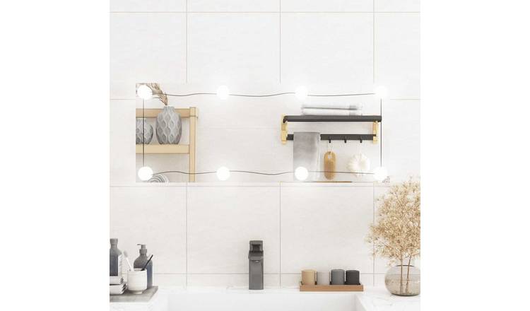 Walplus LED Wall Mirror - Silver - 30 x 80 cm