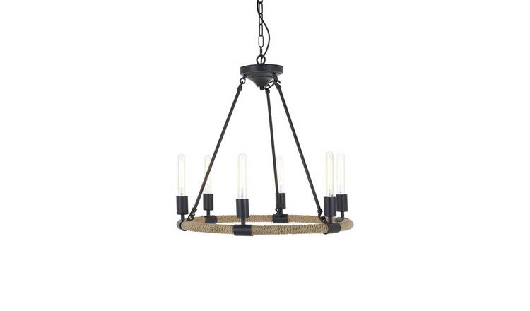 Orsina Hampstead 6 Bulb Chandelier - Black