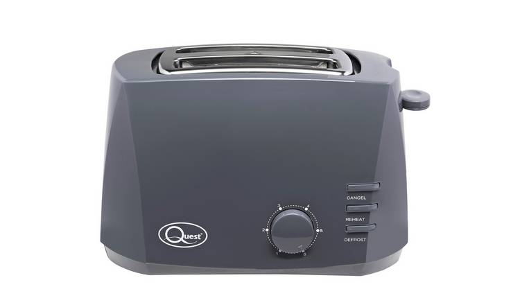 Quest 2 Slice Wide Slot Toaster - Grey