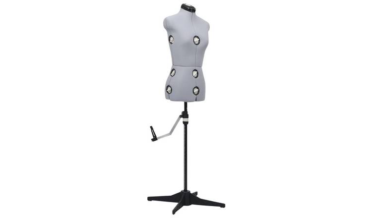 Walplus Polyester Adjustable Dress Form Female S Size 33-40 - Grey and Black