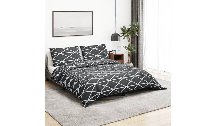 Walplus Patterned Cotton Duvet Cover Set - Grey - 260 x 240 cm