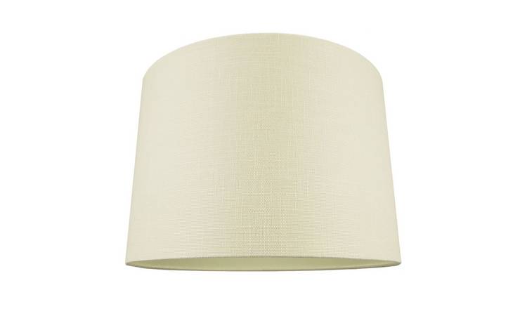 Happy Homewares Sleek Cream Linen with Cotton Inner Lining Lampshade - 40cm
