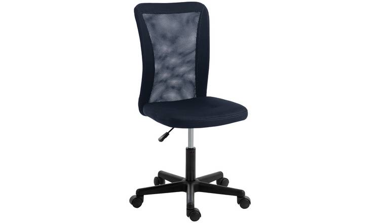 Vinsetto Ergonomic Armless Swivel Computer Desk Chair - Dark Grey