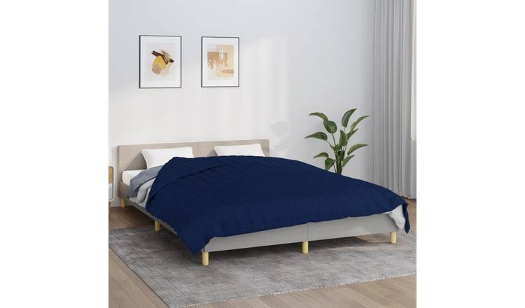 Walplus 15 kg Cotton Weighted Blanket - Blue - 220 x 240 cm