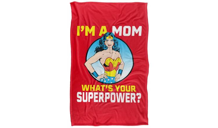 Wonder Woman What'S Your Superpower Mothers Day Red Blanket - 152cm x 127cm