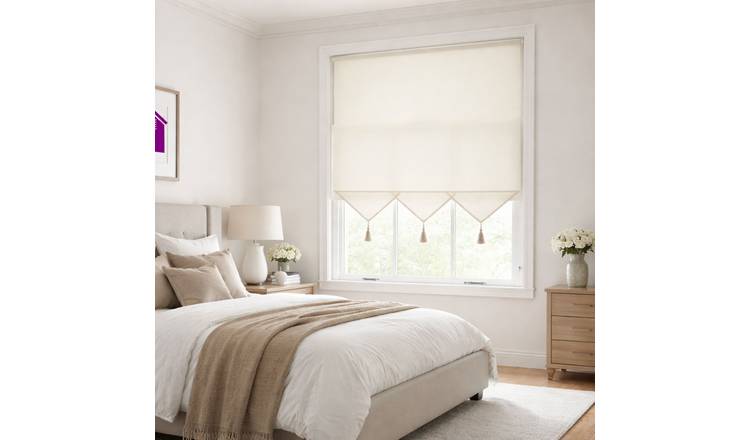 Furnished Cream Daylight Roller Blind Triangle Edge - 45 x 165cm