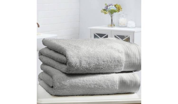Rapport Home Chatsworth 2 Piece Bath Sheet - 100 x 140cm - Silver