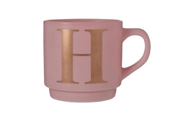 Orsina Signet H Monogram Mug – Pink