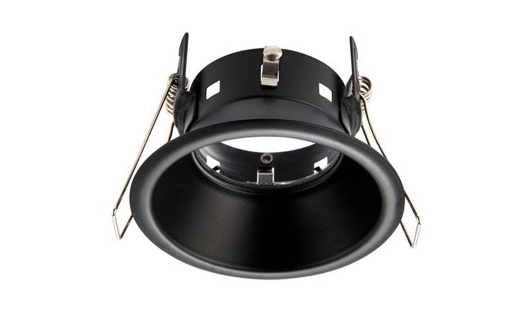 Loops Direct Steel and Glass Fire Rated Recessed Downlight - Matt Black