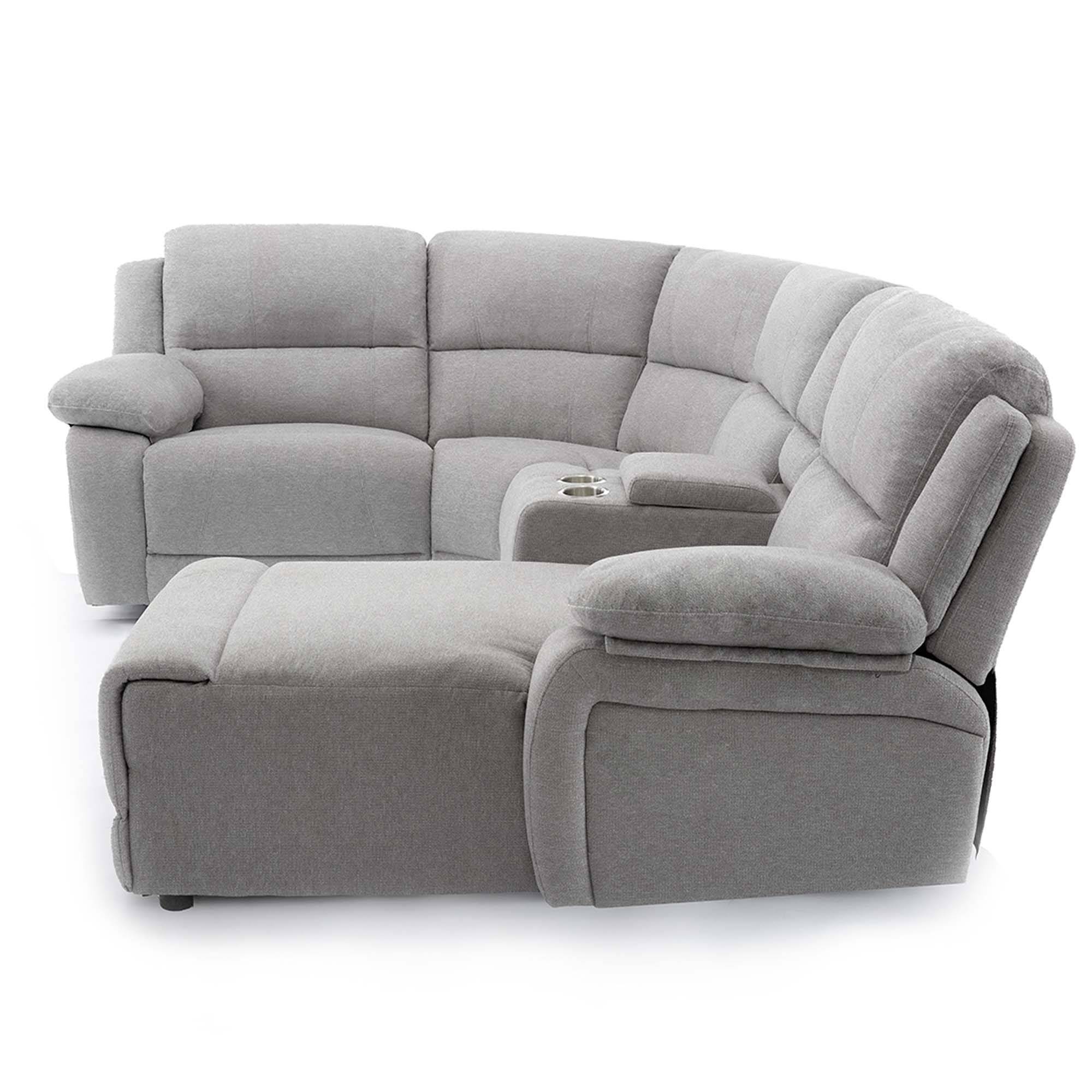 Furniture Online Dublin Corner Recliner 4 Seater Linen Sofa – Light Grey - Image 5