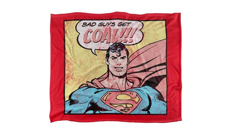 Superman Bad Guys Get Coal Vintage Blanket - 147cm x 91cm