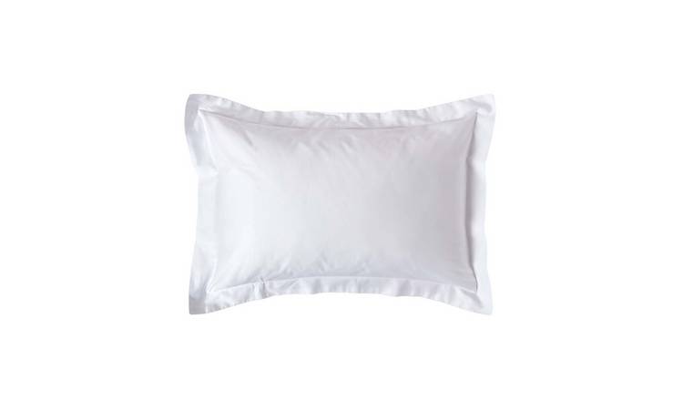Homescapes Organic Egyptian Cotton Sateen Oxford Pillowcase - White