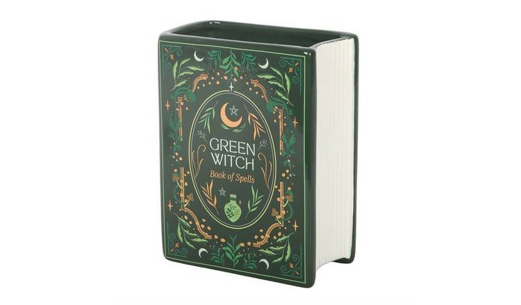Something Different Green Witch Book Vase - Green