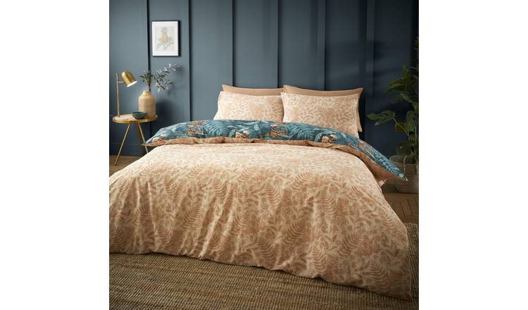 Catherine Lansfield Tropic Tiger Leaf Duvet Cover Set - Single - Green