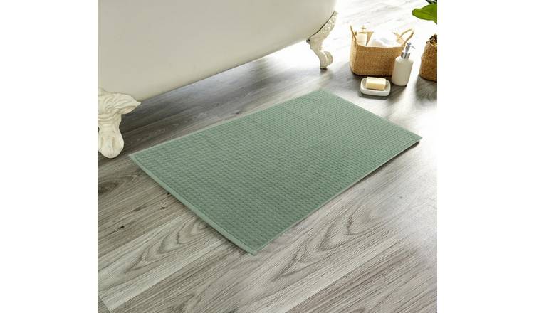 New Edge Blinds Luxe Deep Cotton Pile Bath Mat - 80cm x 50cm - Duckegg