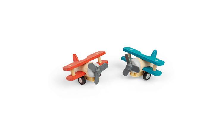 Bigjigs Toys  Pull Back Bi-Planes (Pk 2) - 3 Years +