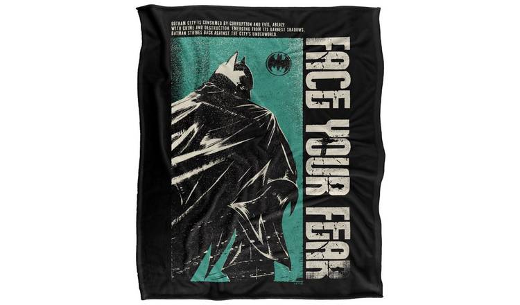 Batman Face Your Fear Cover Soft Touch Blanket - 152cm x 127cm