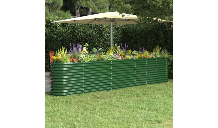 Walplus Steel Raised Garden Bed - Green - 332 x 40 x 68 cm