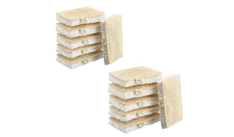 Cooks Professional Set of Biodegradable Eco Sponge Scourers - 12 Pack