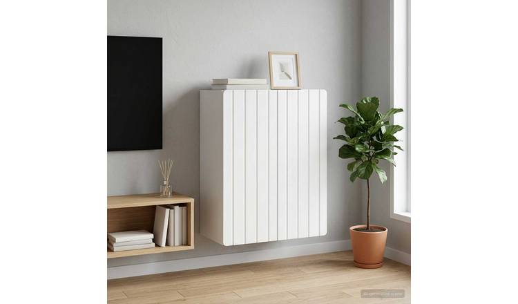 Walplus 2 Door Engineered Wood Wall Cabinet - White - 59 x 31 x 64 cm