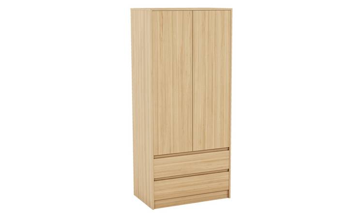 Vida Designs Denver 2 Door 2 Drawer Wardrobe - Pine