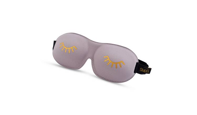 SMUG Contoured 3D Blackout Sleep Mask - Grey Wink Print