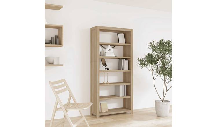 Walplus 6 Tier Solid Wood Bookcase - Brown - 80 x 30 x 170 cm