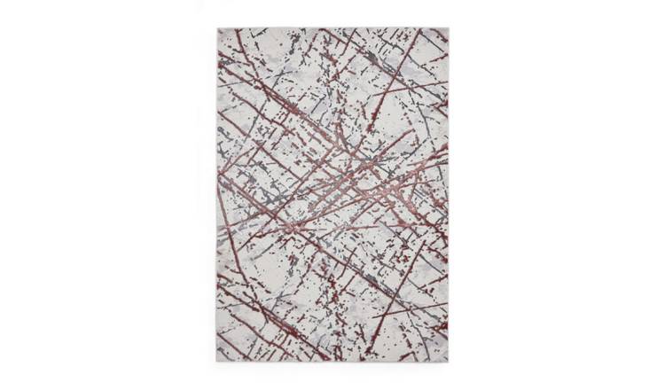 Mega Flooring Silver Modern Abstract Rug - 120 x 170cm