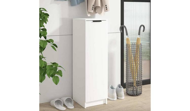 Walplus Engineered Wood Shoe Cabinet - White - 30 x 35 x 100 cm