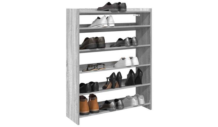 Walplus Engineered Wood Shoe Rack - Grey Sonoma - 80 x 25 x 100 cm