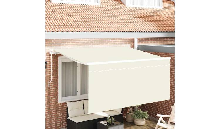 Walplus Aluminium Retractable Awning - Cream - 300 x 200 x 165 cm
