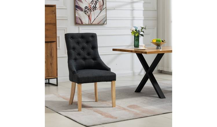 Artemis Home Ravenna Fabric Dining Chairs - Set Of 2 - Black