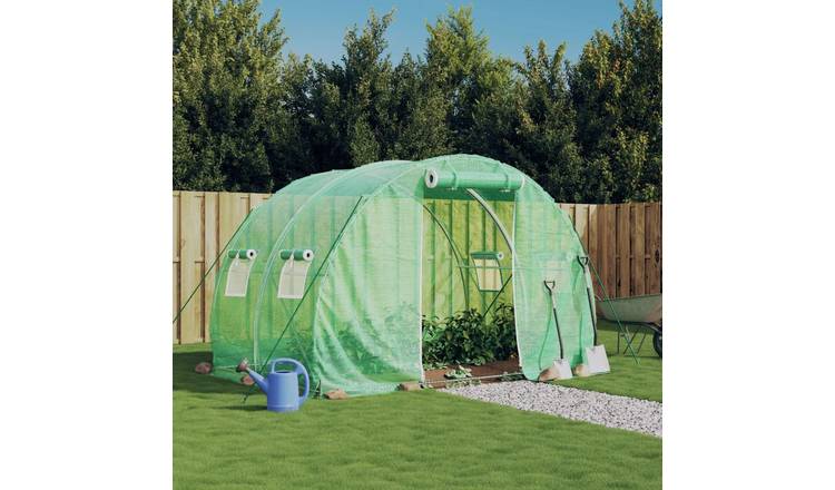 Walplus Galvanised Steel Greenhouse with Frame 6 M² - Green - 300 x 200 x 200 cm