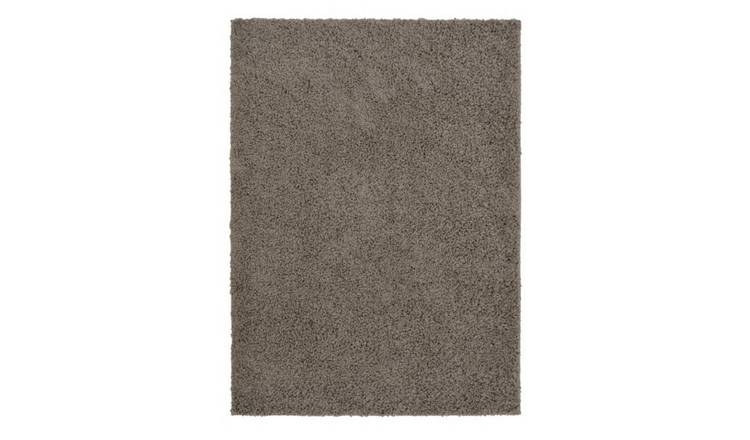 Mega Flooring Beige Shaggy Plain Rug - 60 x 110cm