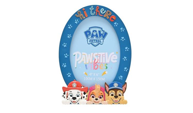 Paw Patrol Resin Oval Photo Frame "Hi There" - Blue