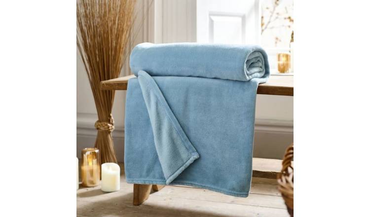 Deyongs Snuggle Touch Throw - Teal Blue