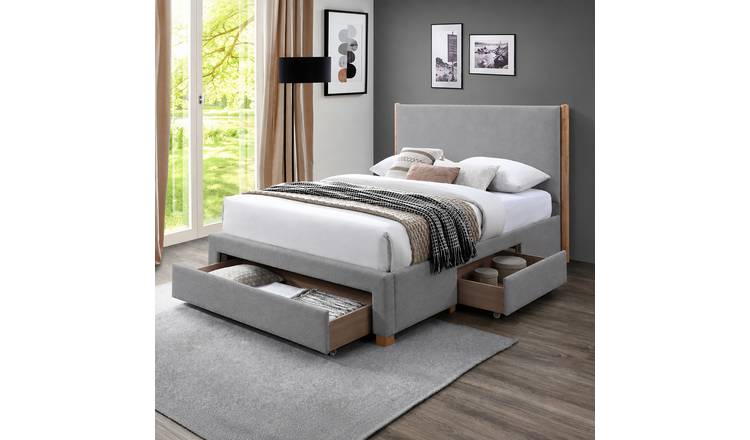Snuggle Beds Chloe Double Storage Bed - Grey Silver